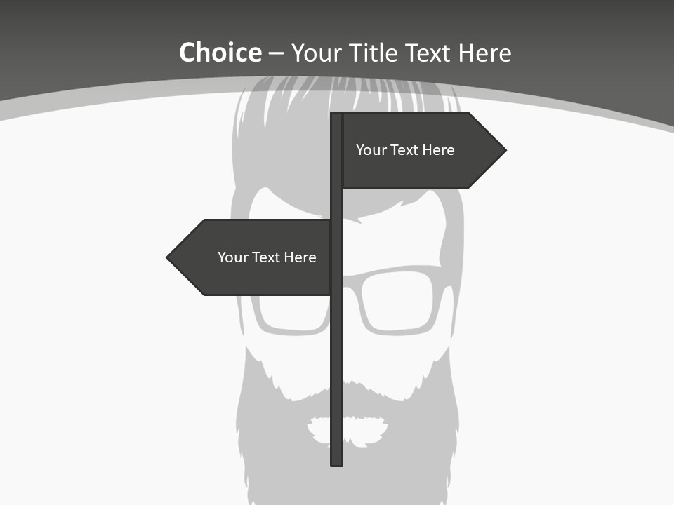A Man With A Beard And Glasses Powerpoint Template PowerPoint Template