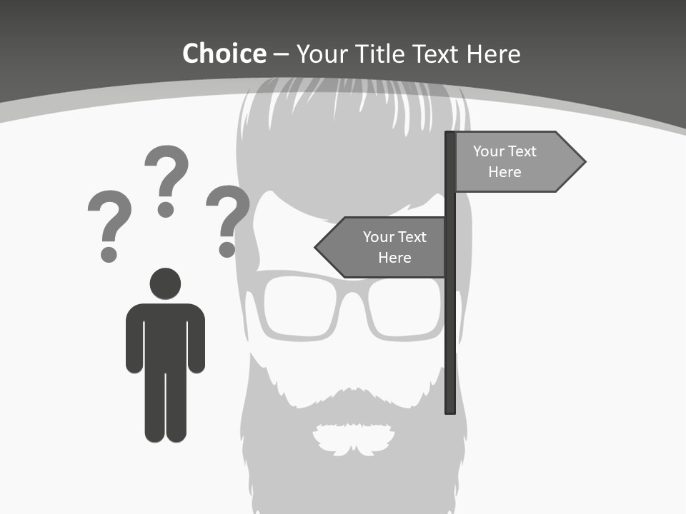 A Man With A Beard And Glasses Powerpoint Template PowerPoint Template