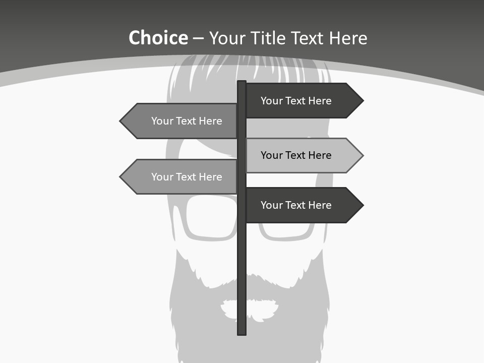 A Man With A Beard And Glasses Powerpoint Template PowerPoint Template