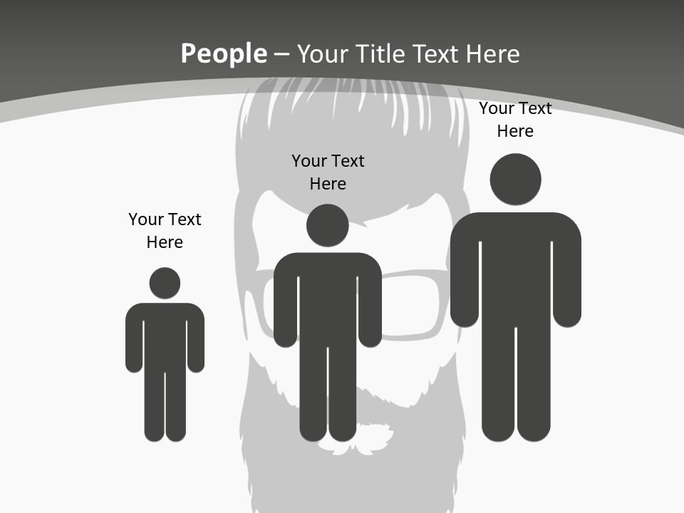 A Man With A Beard And Glasses Powerpoint Template PowerPoint Template