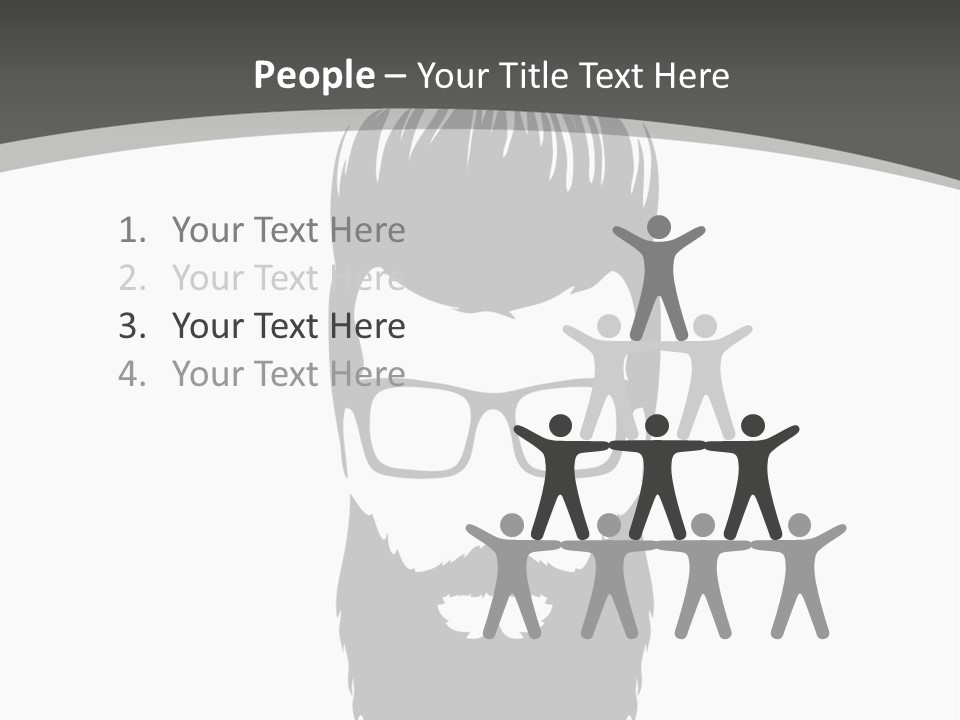 A Man With A Beard And Glasses Powerpoint Template PowerPoint Template