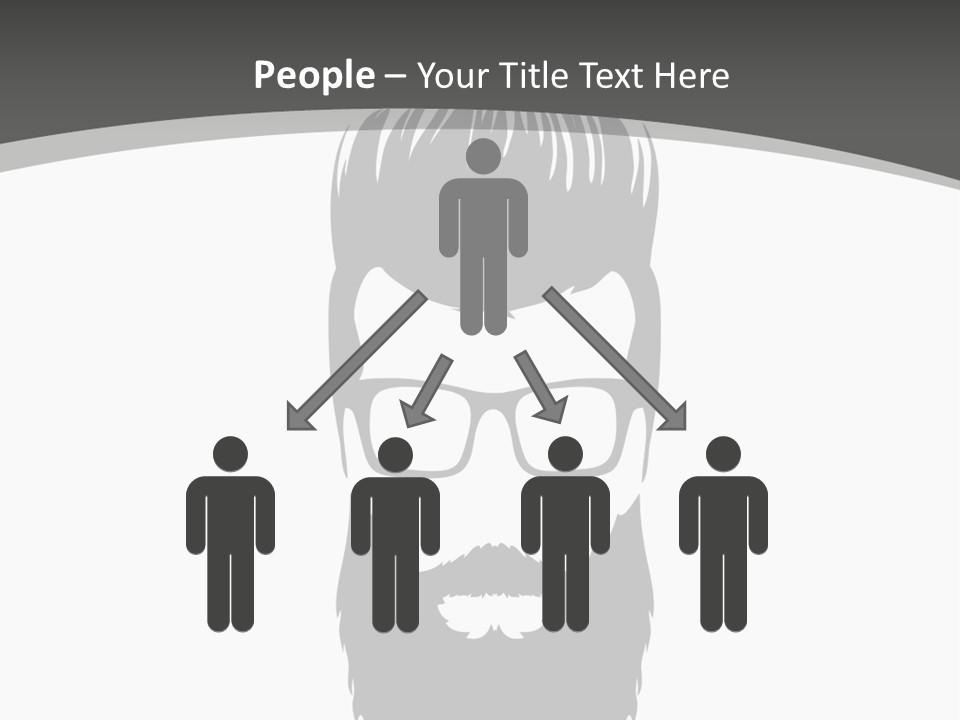 A Man With A Beard And Glasses Powerpoint Template PowerPoint Template