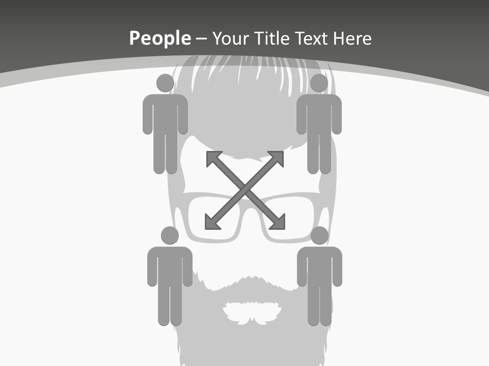 A Man With A Beard And Glasses Powerpoint Template PowerPoint Template