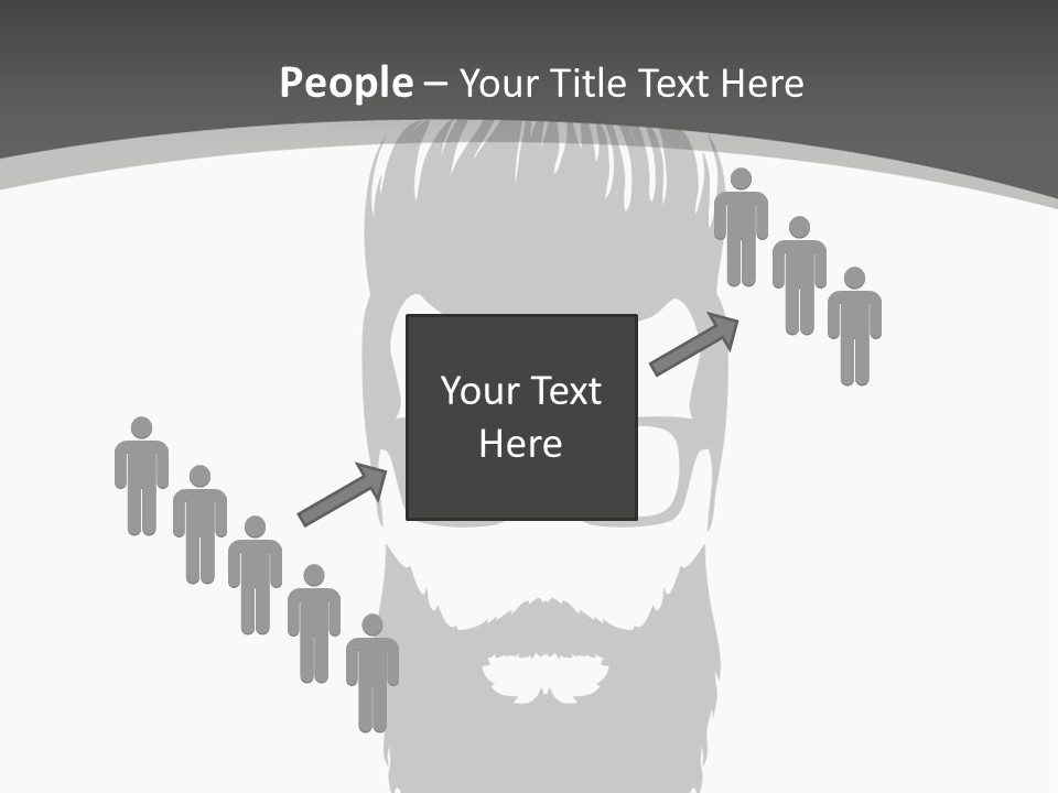 A Man With A Beard And Glasses Powerpoint Template PowerPoint Template