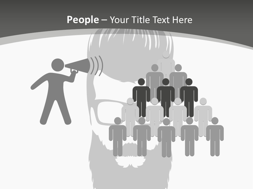 A Man With A Beard And Glasses Powerpoint Template PowerPoint Template