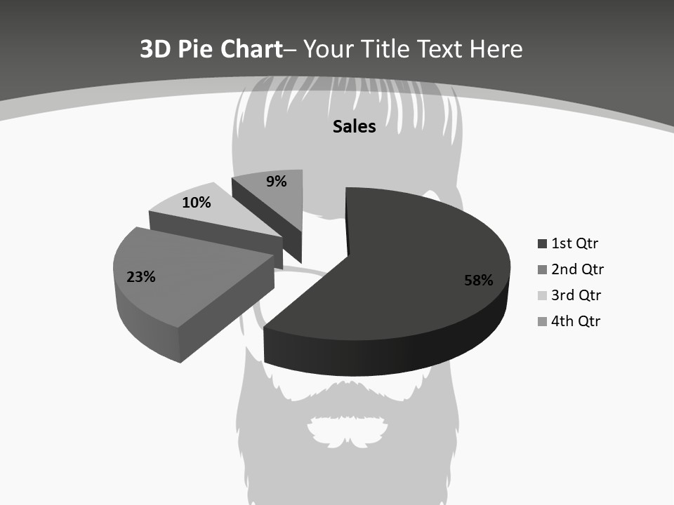 A Man With A Beard And Glasses Powerpoint Template PowerPoint Template