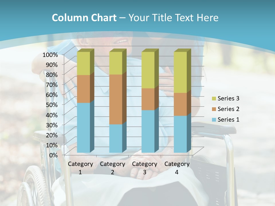 A Woman In A Wheelchair With A Man In A Blue Shirt PowerPoint Template