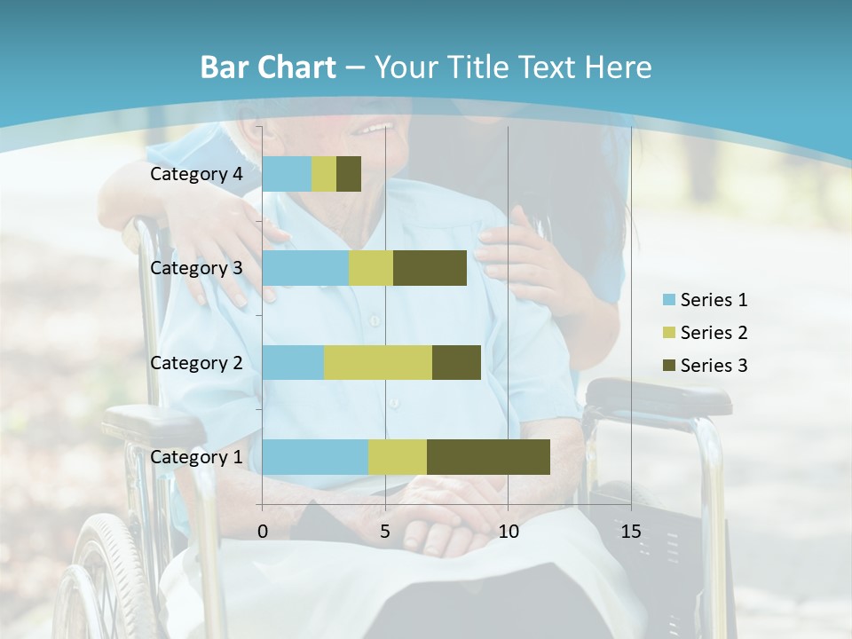 A Woman In A Wheelchair With A Man In A Blue Shirt PowerPoint Template