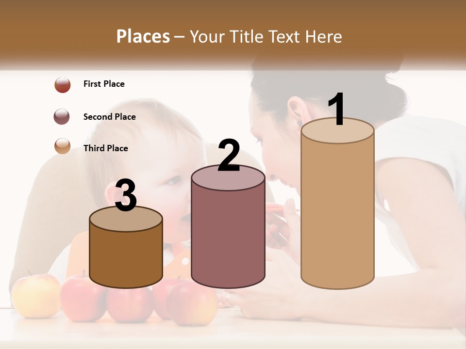 A Woman Feeding A Baby With A Spoon PowerPoint Template