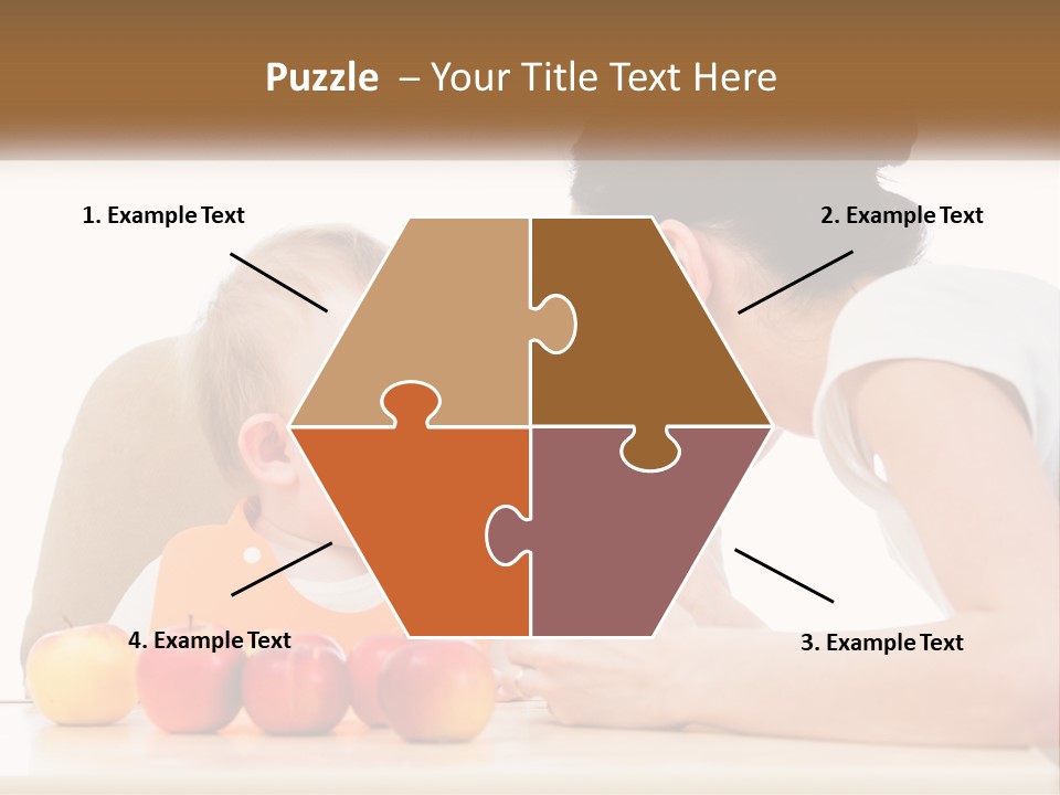 A Woman Feeding A Baby With A Spoon PowerPoint Template