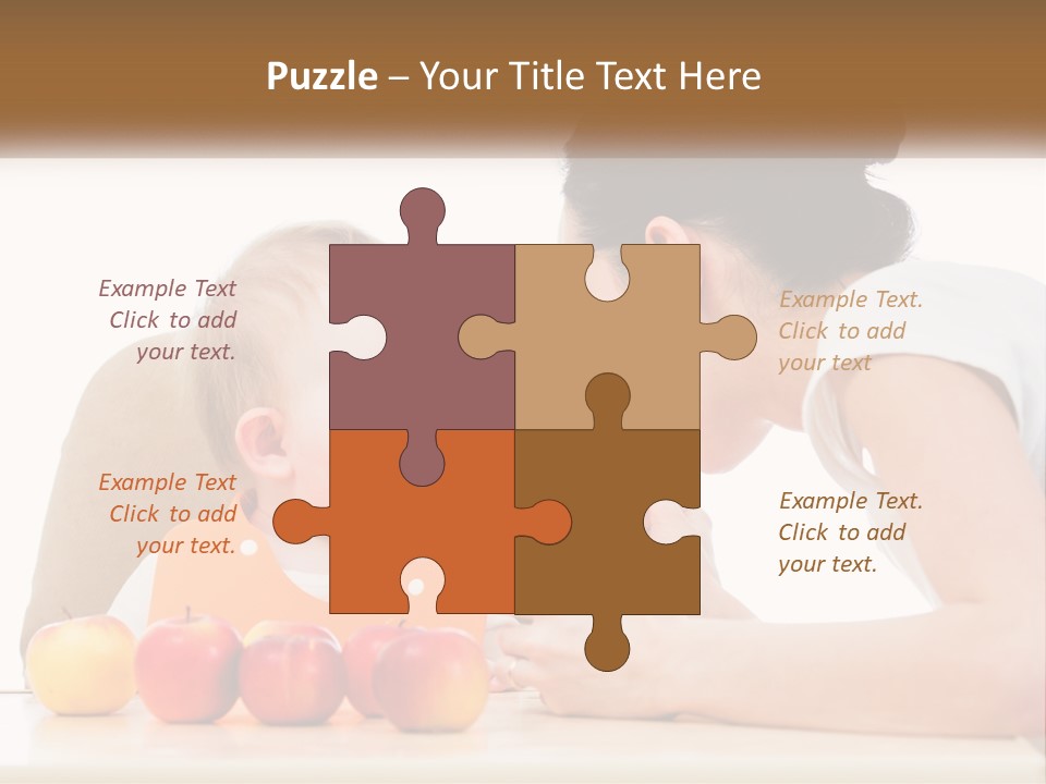 A Woman Feeding A Baby With A Spoon PowerPoint Template