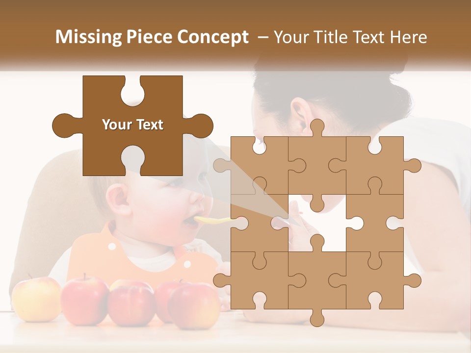 A Woman Feeding A Baby With A Spoon PowerPoint Template