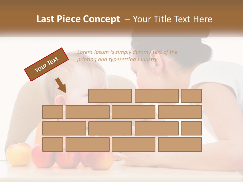 A Woman Feeding A Baby With A Spoon PowerPoint Template