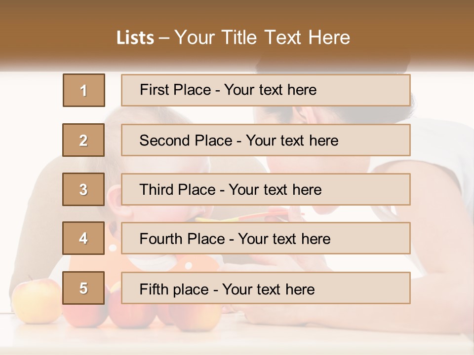 A Woman Feeding A Baby With A Spoon PowerPoint Template