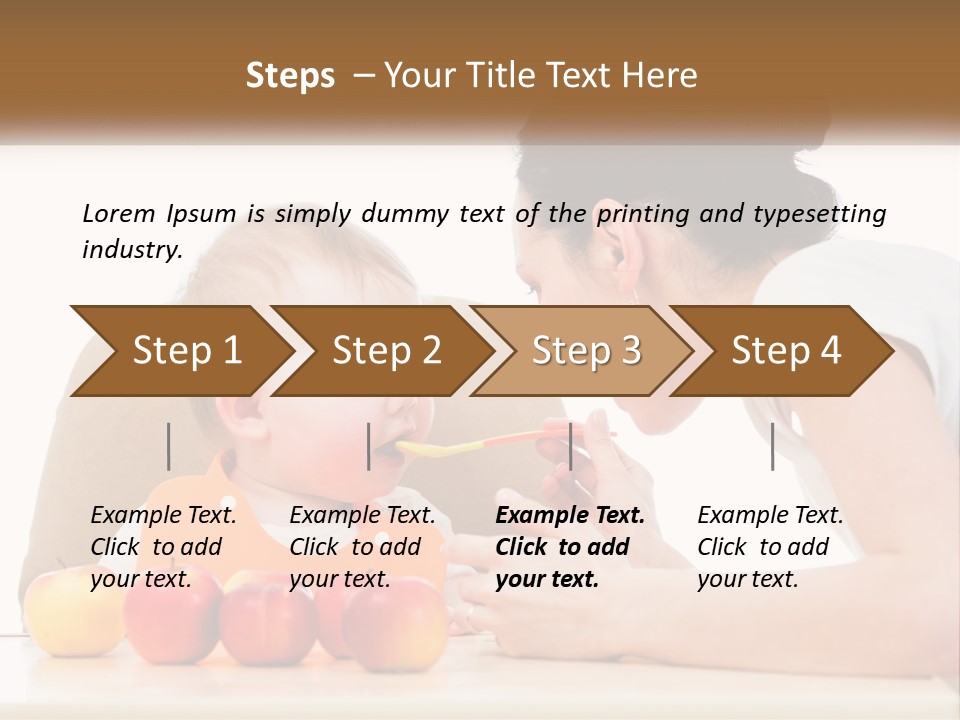 A Woman Feeding A Baby With A Spoon PowerPoint Template