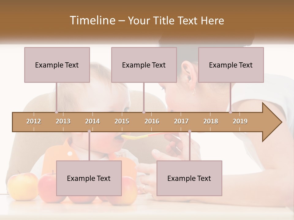 A Woman Feeding A Baby With A Spoon PowerPoint Template