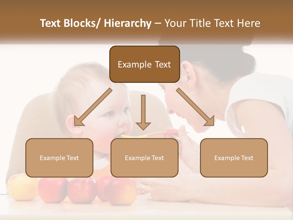 A Woman Feeding A Baby With A Spoon PowerPoint Template