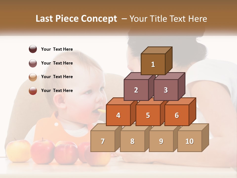 A Woman Feeding A Baby With A Spoon PowerPoint Template