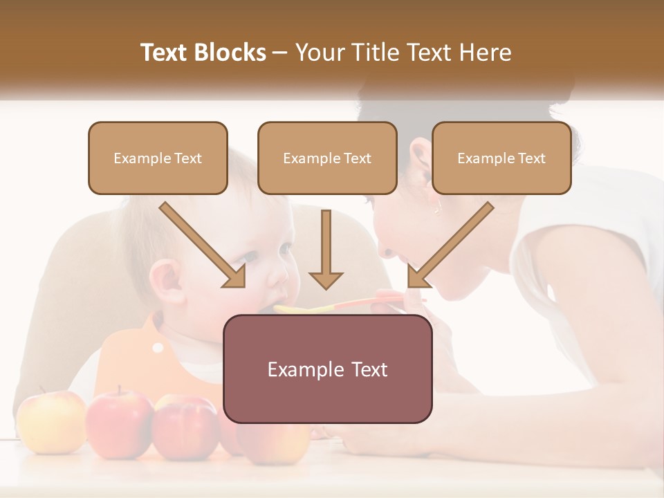 A Woman Feeding A Baby With A Spoon PowerPoint Template