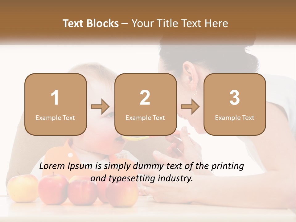 A Woman Feeding A Baby With A Spoon PowerPoint Template