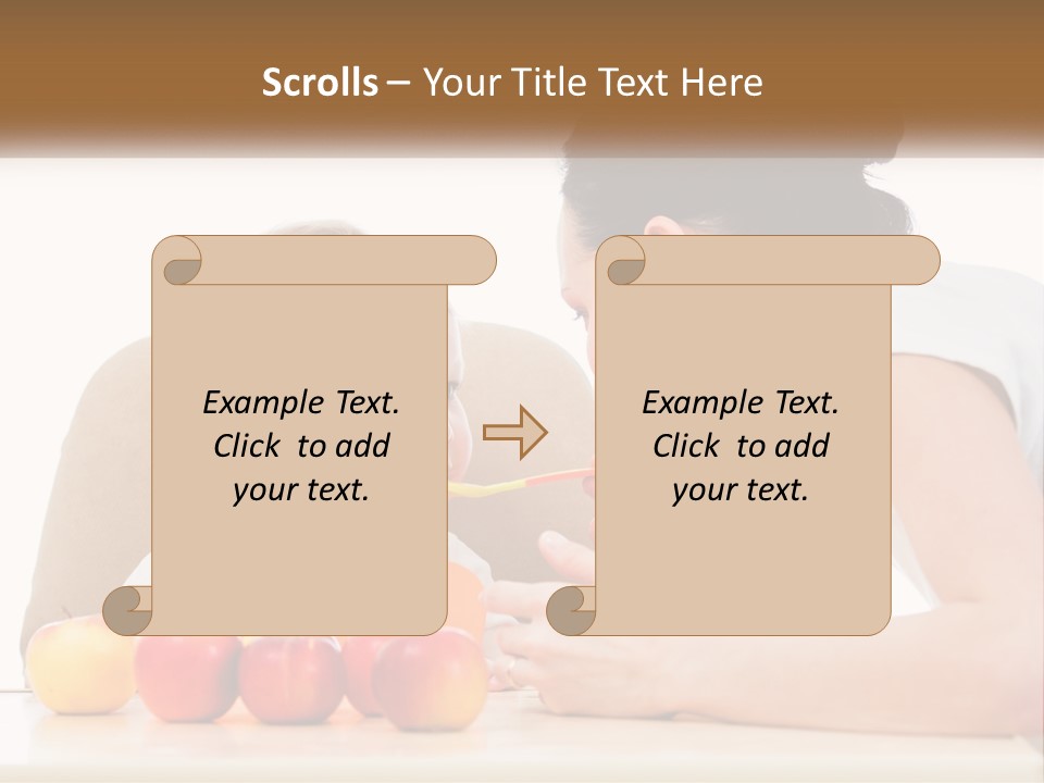 A Woman Feeding A Baby With A Spoon PowerPoint Template