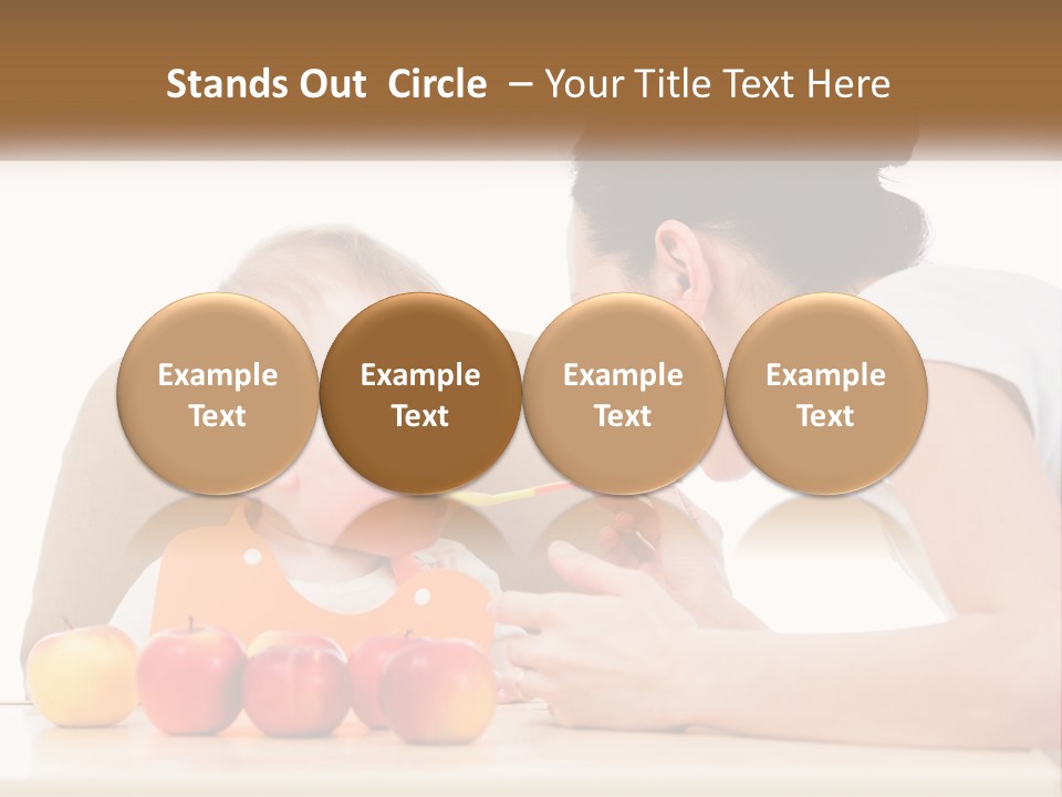 A Woman Feeding A Baby With A Spoon PowerPoint Template