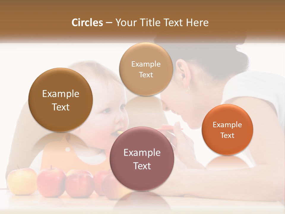 A Woman Feeding A Baby With A Spoon PowerPoint Template