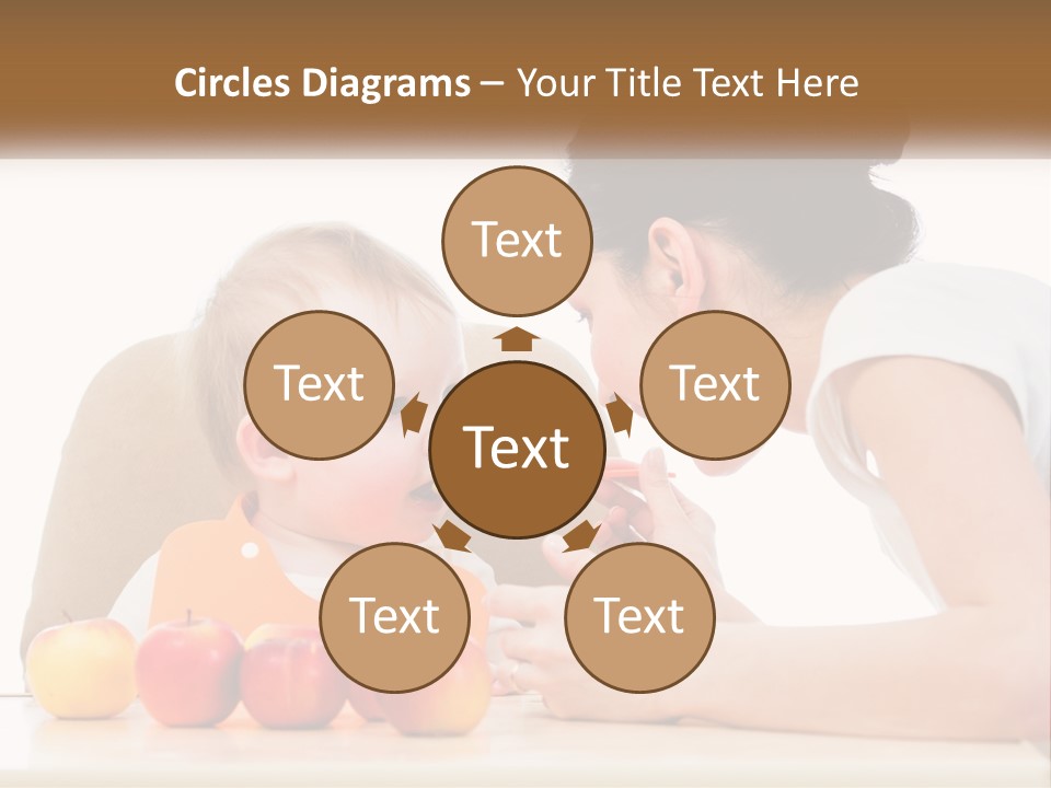 A Woman Feeding A Baby With A Spoon PowerPoint Template