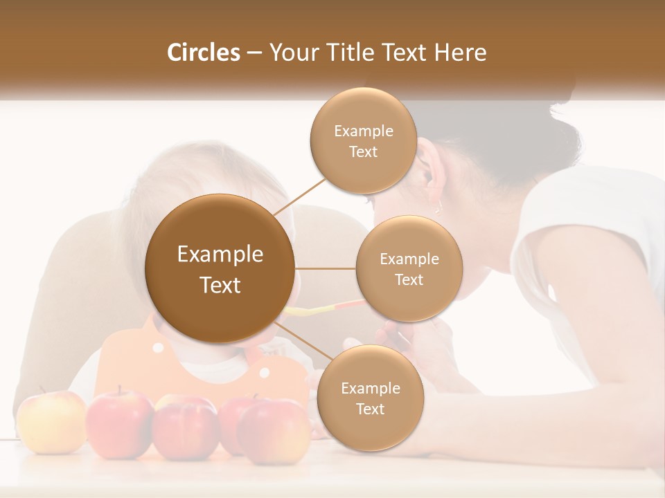 A Woman Feeding A Baby With A Spoon PowerPoint Template