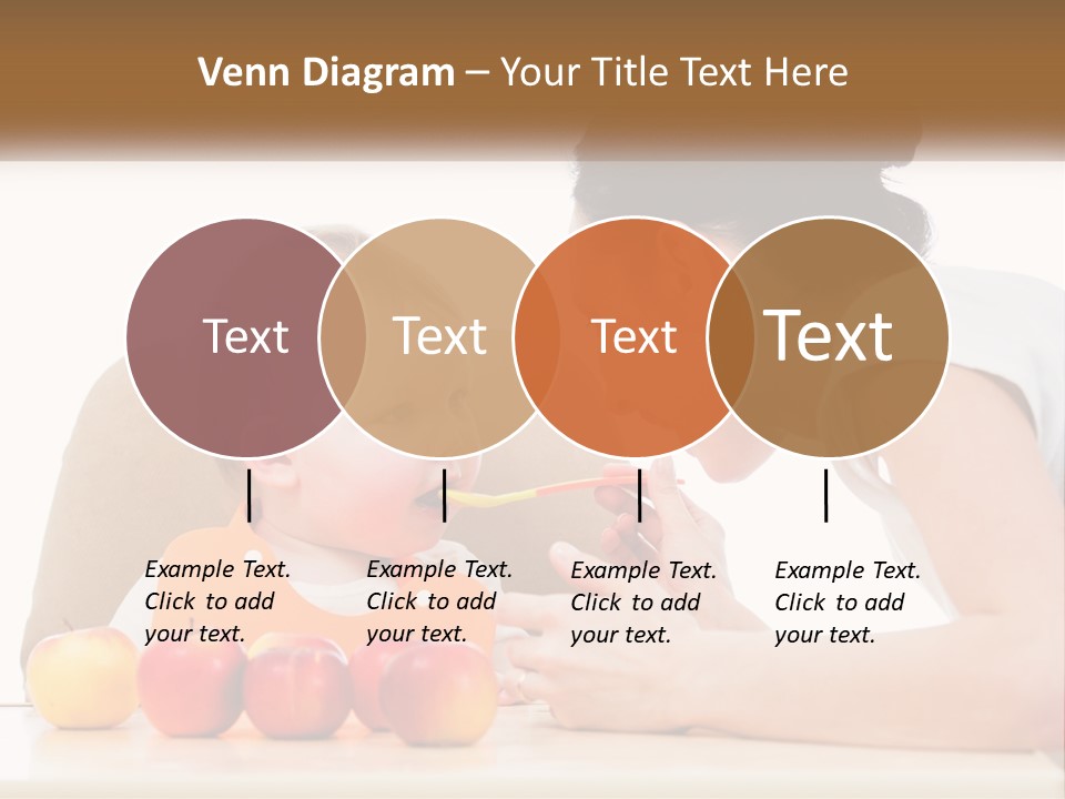 A Woman Feeding A Baby With A Spoon PowerPoint Template