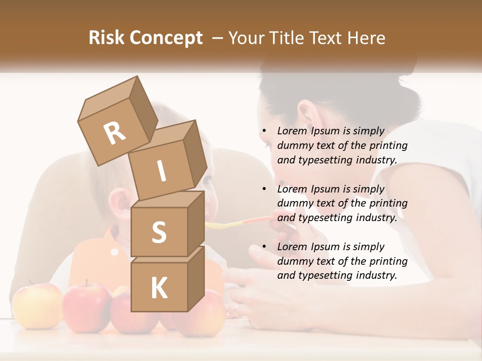 A Woman Feeding A Baby With A Spoon PowerPoint Template