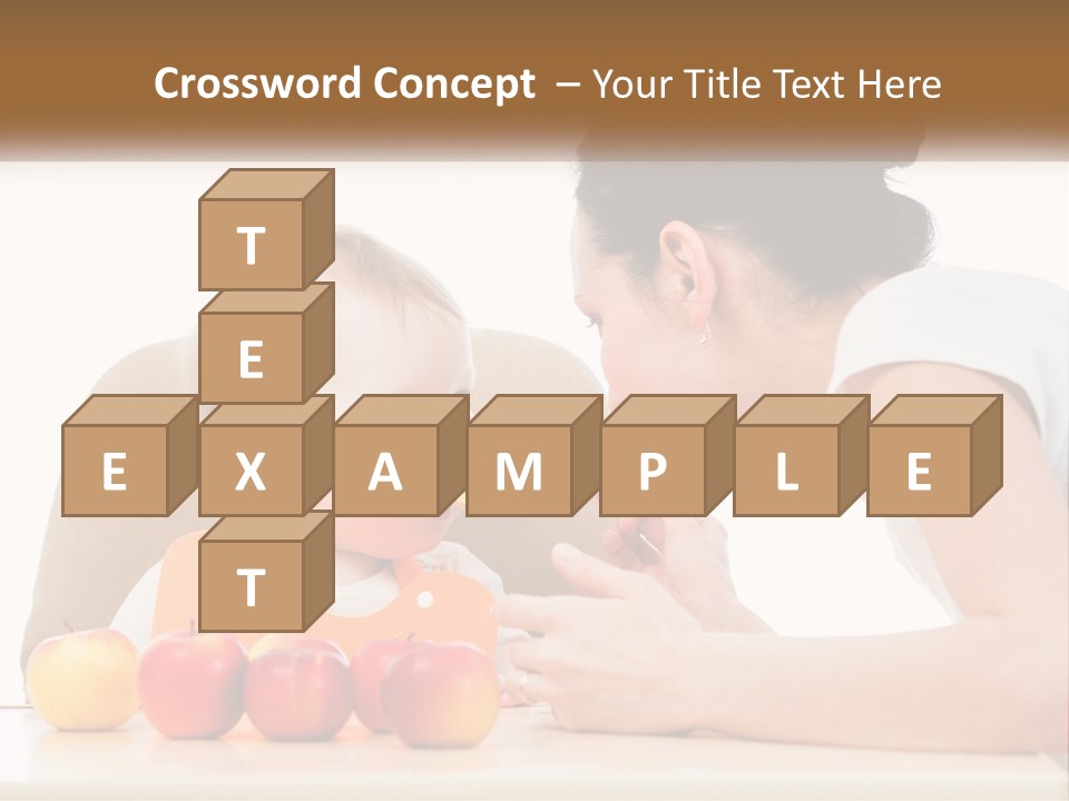 A Woman Feeding A Baby With A Spoon PowerPoint Template