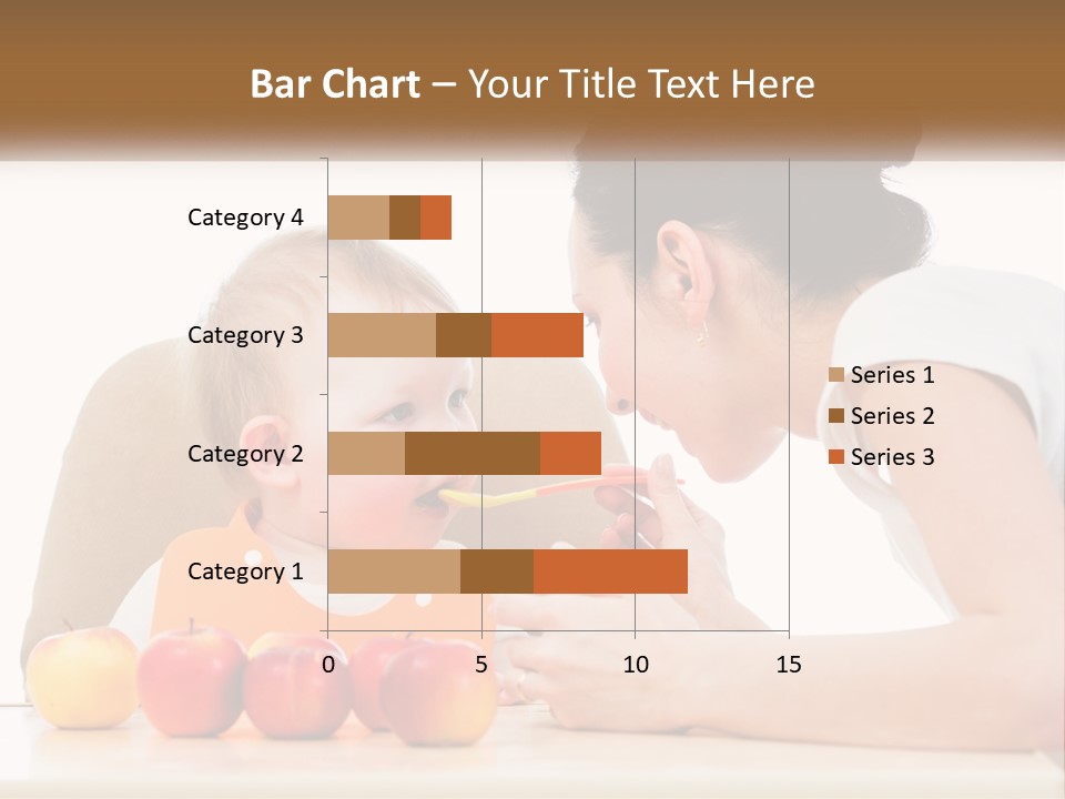 A Woman Feeding A Baby With A Spoon PowerPoint Template