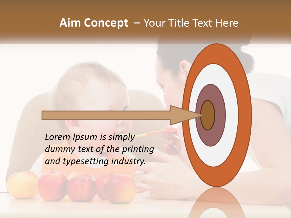 A Woman Feeding A Baby With A Spoon PowerPoint Template