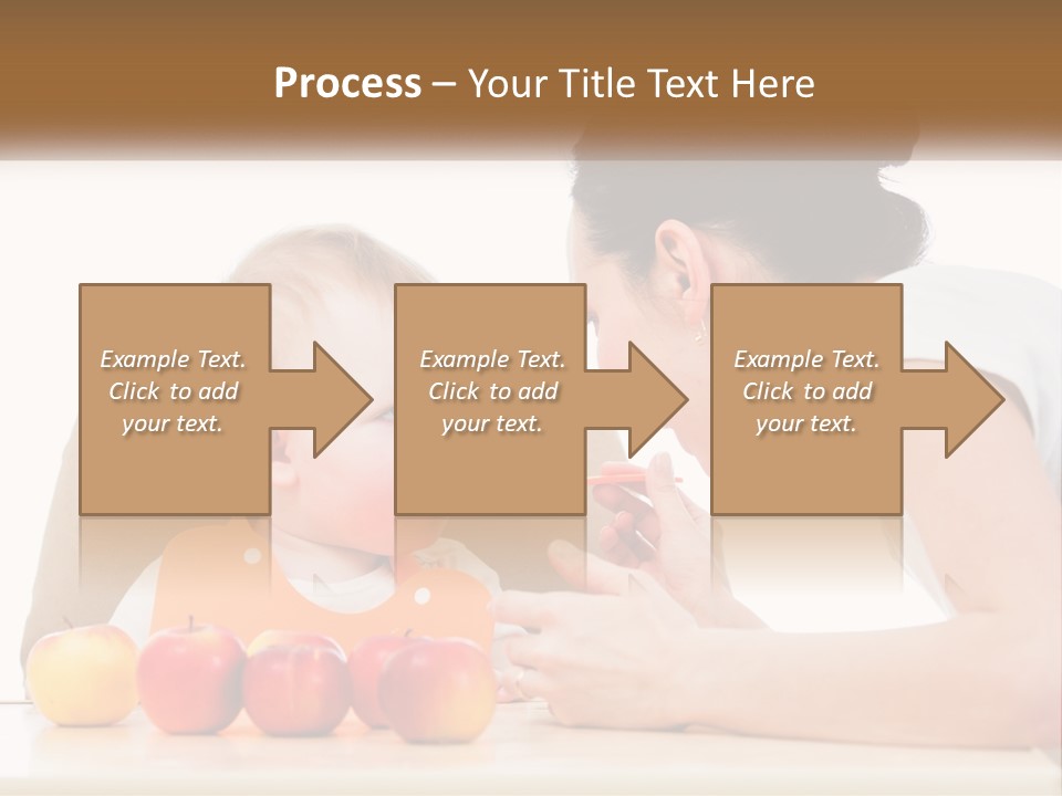 A Woman Feeding A Baby With A Spoon PowerPoint Template