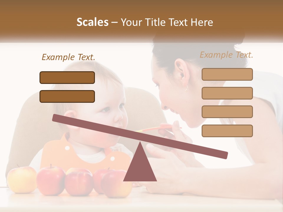 A Woman Feeding A Baby With A Spoon PowerPoint Template