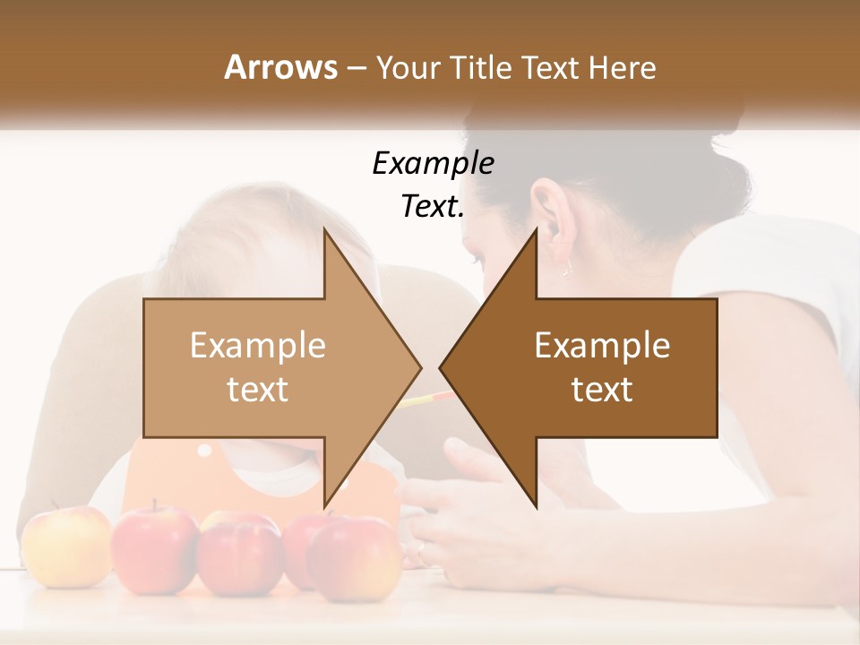 A Woman Feeding A Baby With A Spoon PowerPoint Template