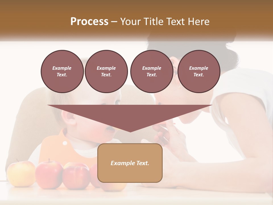 A Woman Feeding A Baby With A Spoon PowerPoint Template