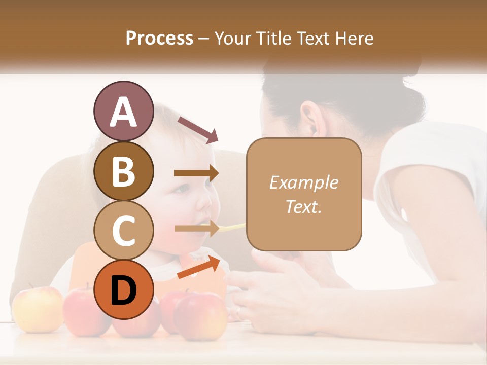 A Woman Feeding A Baby With A Spoon PowerPoint Template