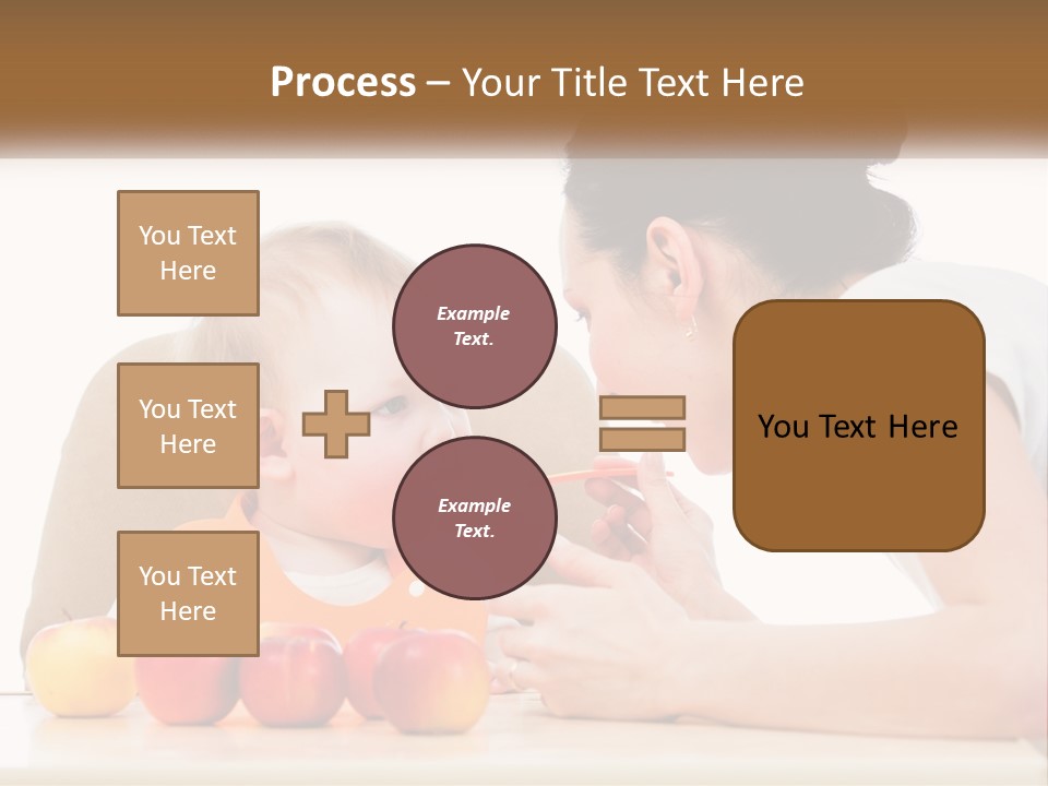 A Woman Feeding A Baby With A Spoon PowerPoint Template