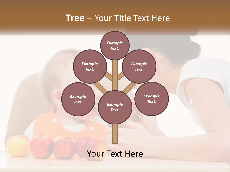 A Woman Feeding A Baby With A Spoon PowerPoint Template