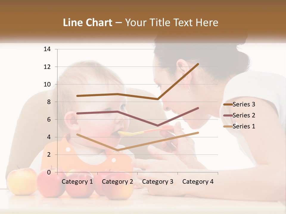 A Woman Feeding A Baby With A Spoon PowerPoint Template
