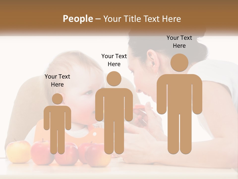 A Woman Feeding A Baby With A Spoon PowerPoint Template