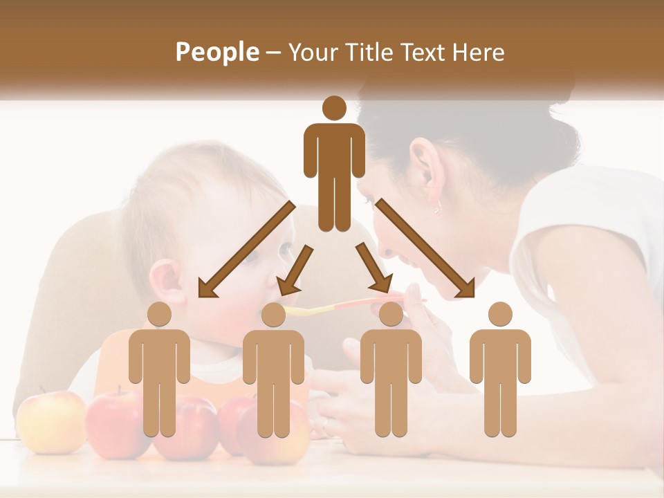 A Woman Feeding A Baby With A Spoon PowerPoint Template