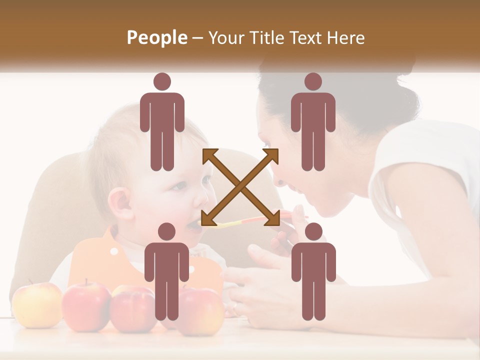 A Woman Feeding A Baby With A Spoon PowerPoint Template