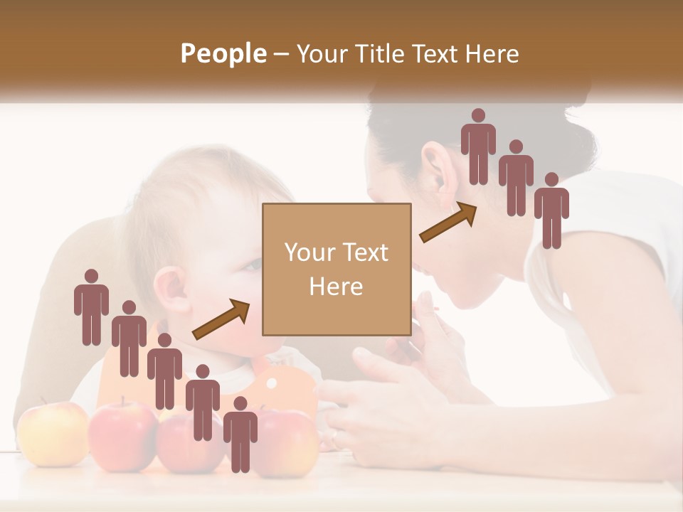 A Woman Feeding A Baby With A Spoon PowerPoint Template