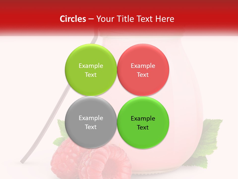 A Jar Of Pink Liquid With Raspberries And A Spoon PowerPoint Template