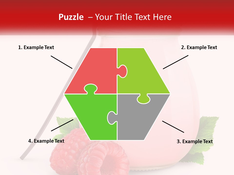 A Jar Of Pink Liquid With Raspberries And A Spoon PowerPoint Template