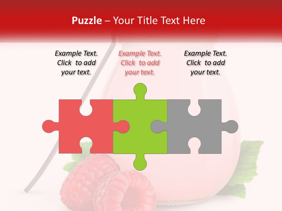 A Jar Of Pink Liquid With Raspberries And A Spoon PowerPoint Template