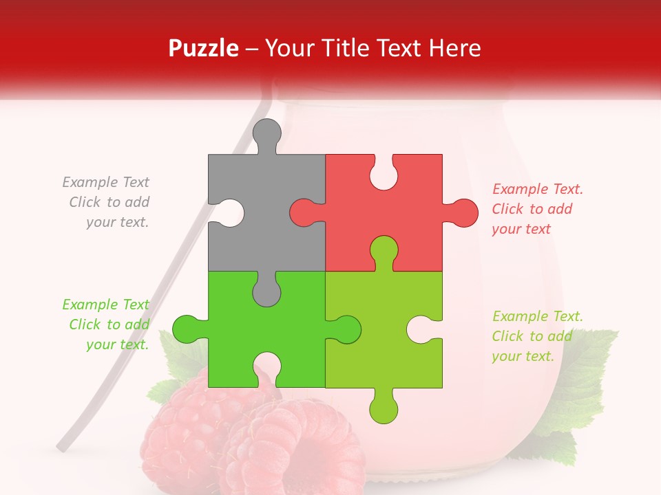 A Jar Of Pink Liquid With Raspberries And A Spoon PowerPoint Template